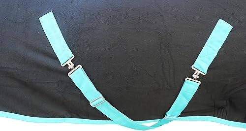 Miniatura 3 de Hoja de ejercicios de caballo Polar Fleece Cooler Manta absorbe la humedad turquesa 4350