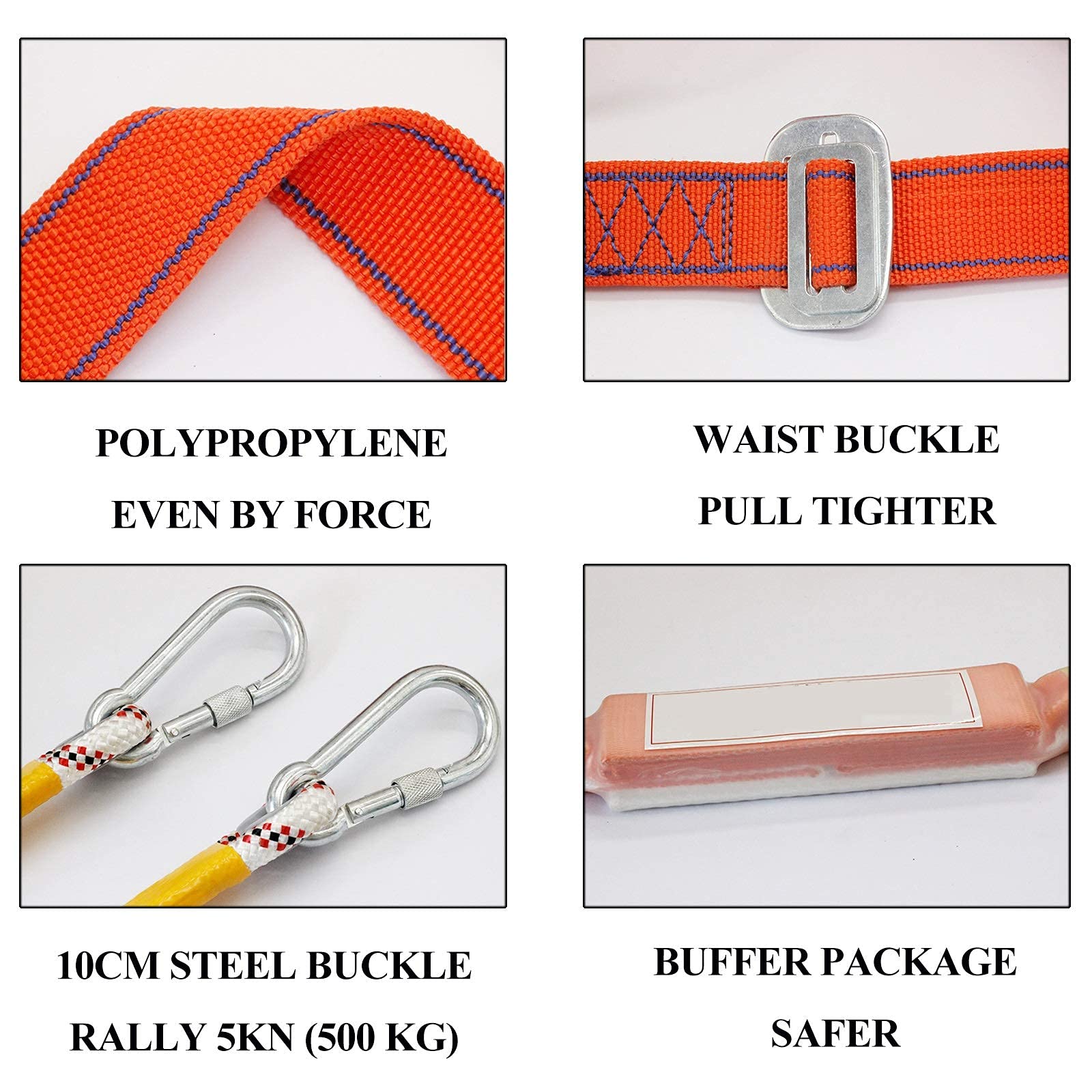 SwaYve Kit de Arnés de Seguridad para Construcción de Cuerpo Completo, Equipo de Protección Personal para Detención de Caídas para Trabajos en Techos