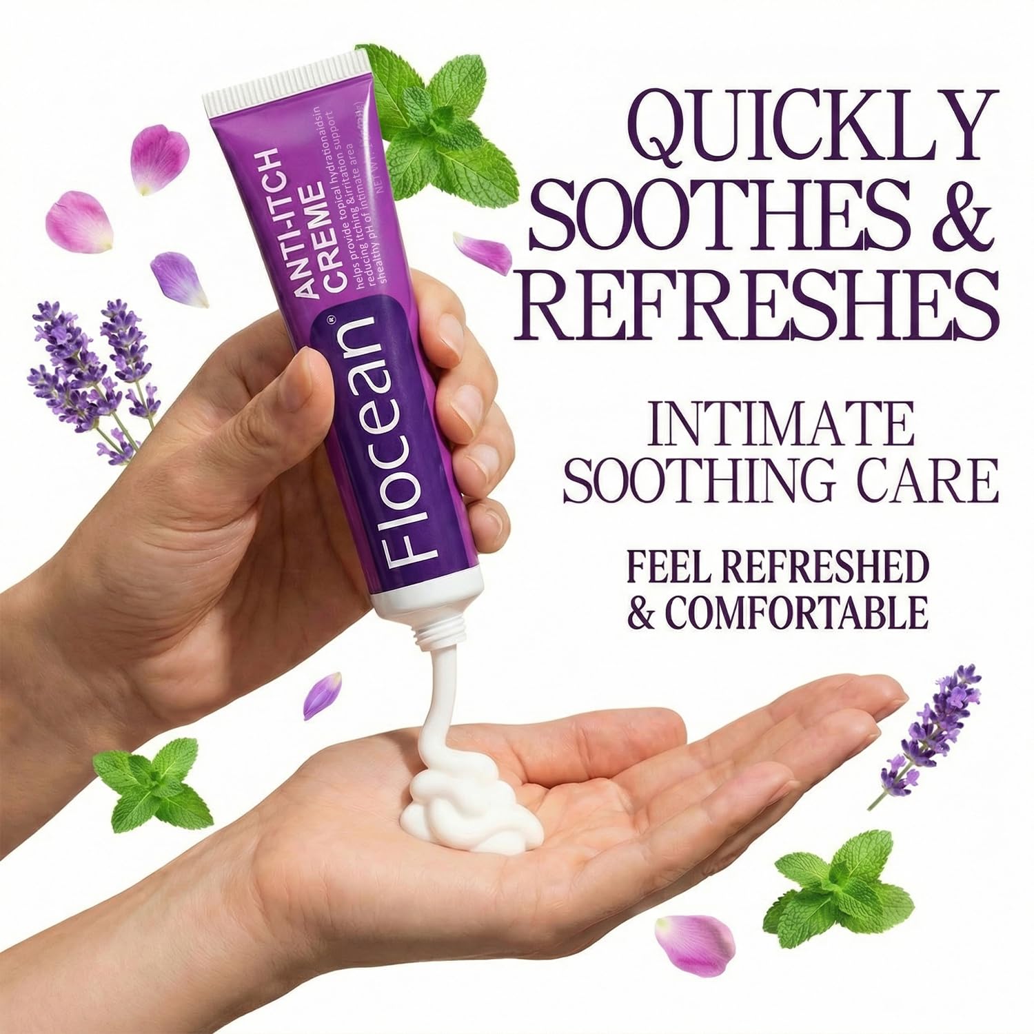 Anti-Itch Creme, Intimate Skin Moisturizer for Women, Natural Vulva Cream for Dryness, Dermatologist Recommended - NON Estrogen Cream