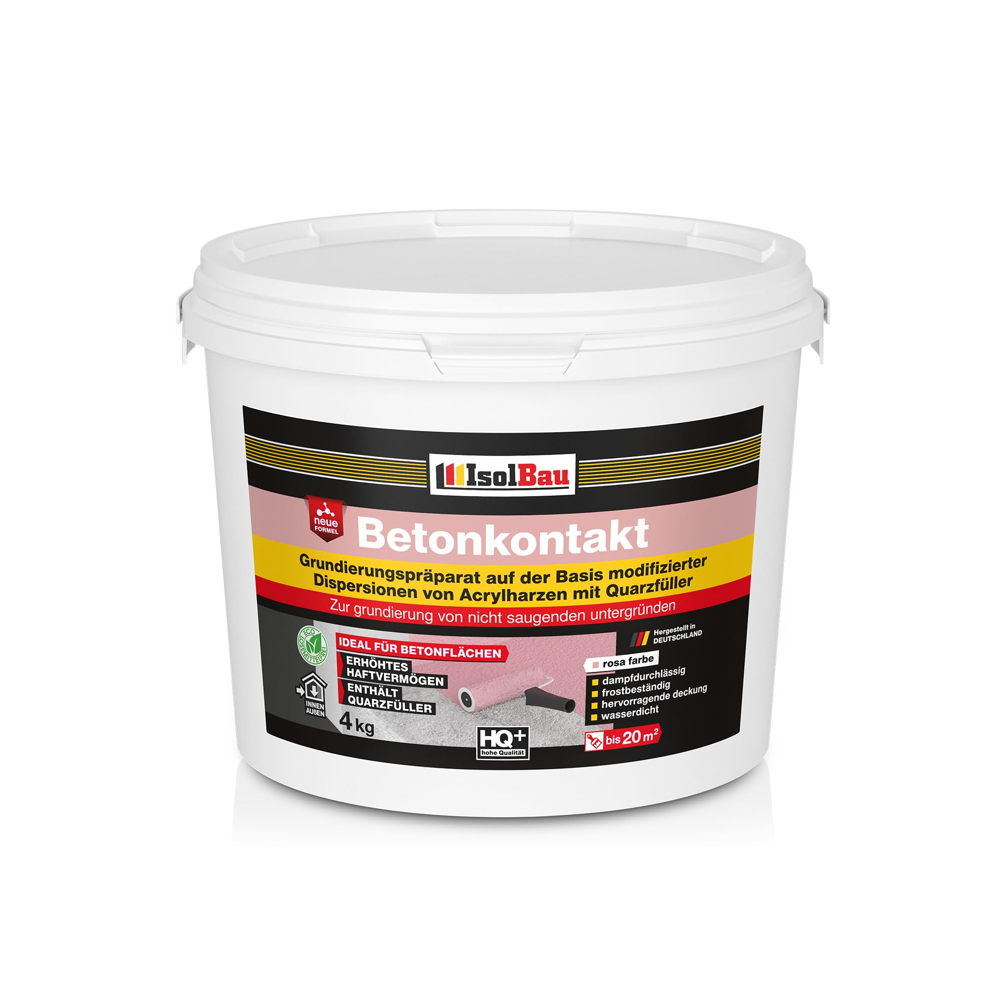 Isolbau Betonkontakt - 4 kg Betongrund zur Grundierung von glatten Untergründen aus Beton und Stahlbeton