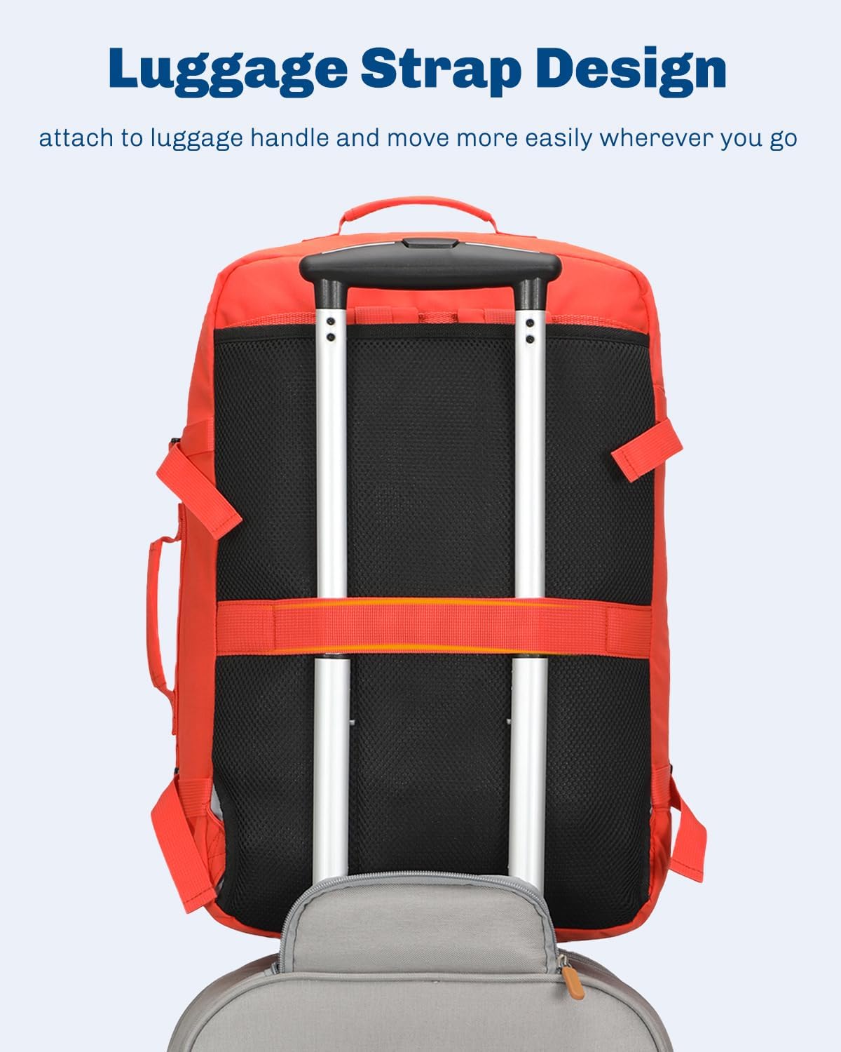 Hynes Eagle Carry on Backpack 38L Large Travel Backpack for Women Flight Approved Weekender Bag Laptop Backpack Men 15 inches Orange - Image 6