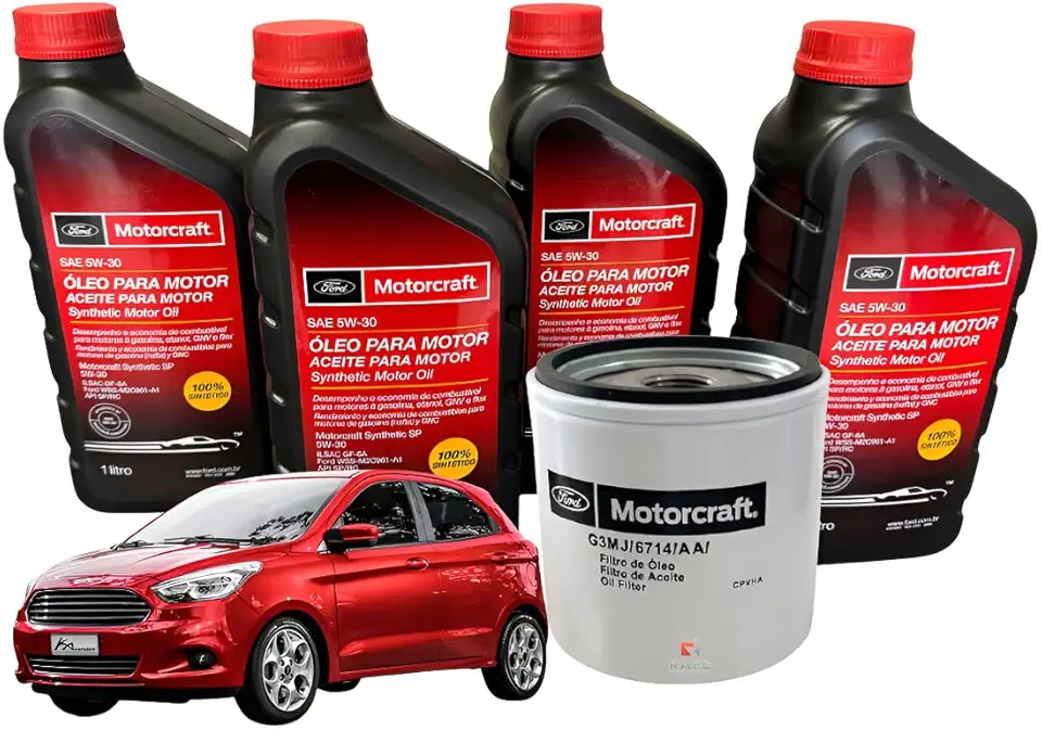 Kit Troca De Óleo Do Ford Ka de 2015 a 2017 Motor 1.0l 5w30 - Motorcraft