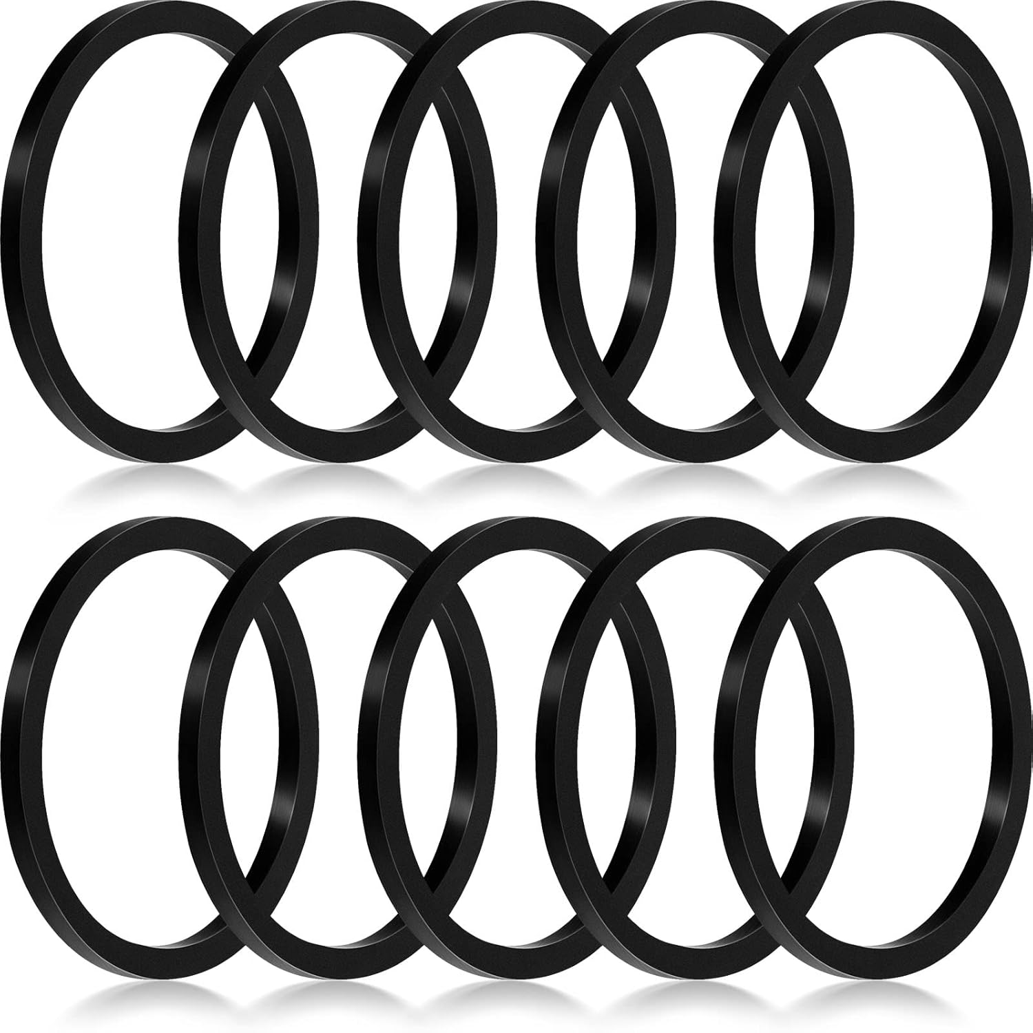 Weysat 10 Pieces Compatible with Taco 007-007rp Rubber Flange Gasket Seal, Black