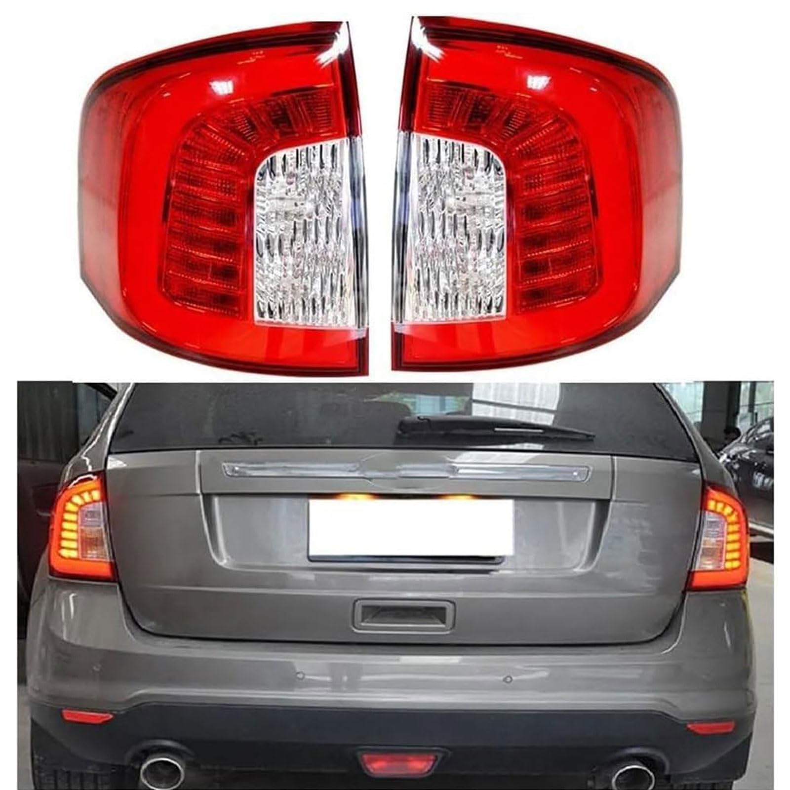 Car Tail Light for Ford Edge 2009 2010 2011 2012, Rear Tail Lights Brake Lamp Turning for Signal Lamp Tail Light Assembly Replacement Accessories