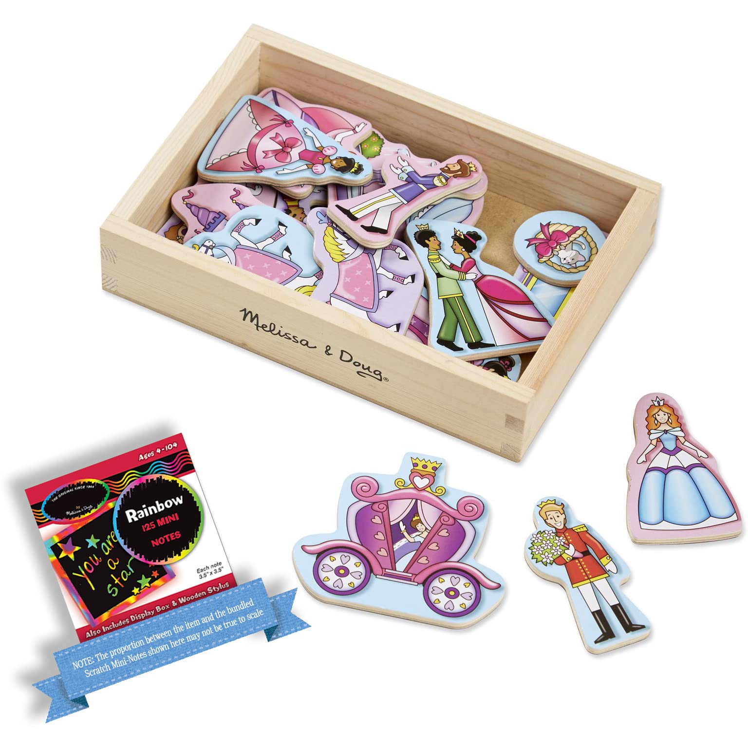 Melissa & Doug princesas magnéticas juego de madera infantil 20 piezas 09278 3