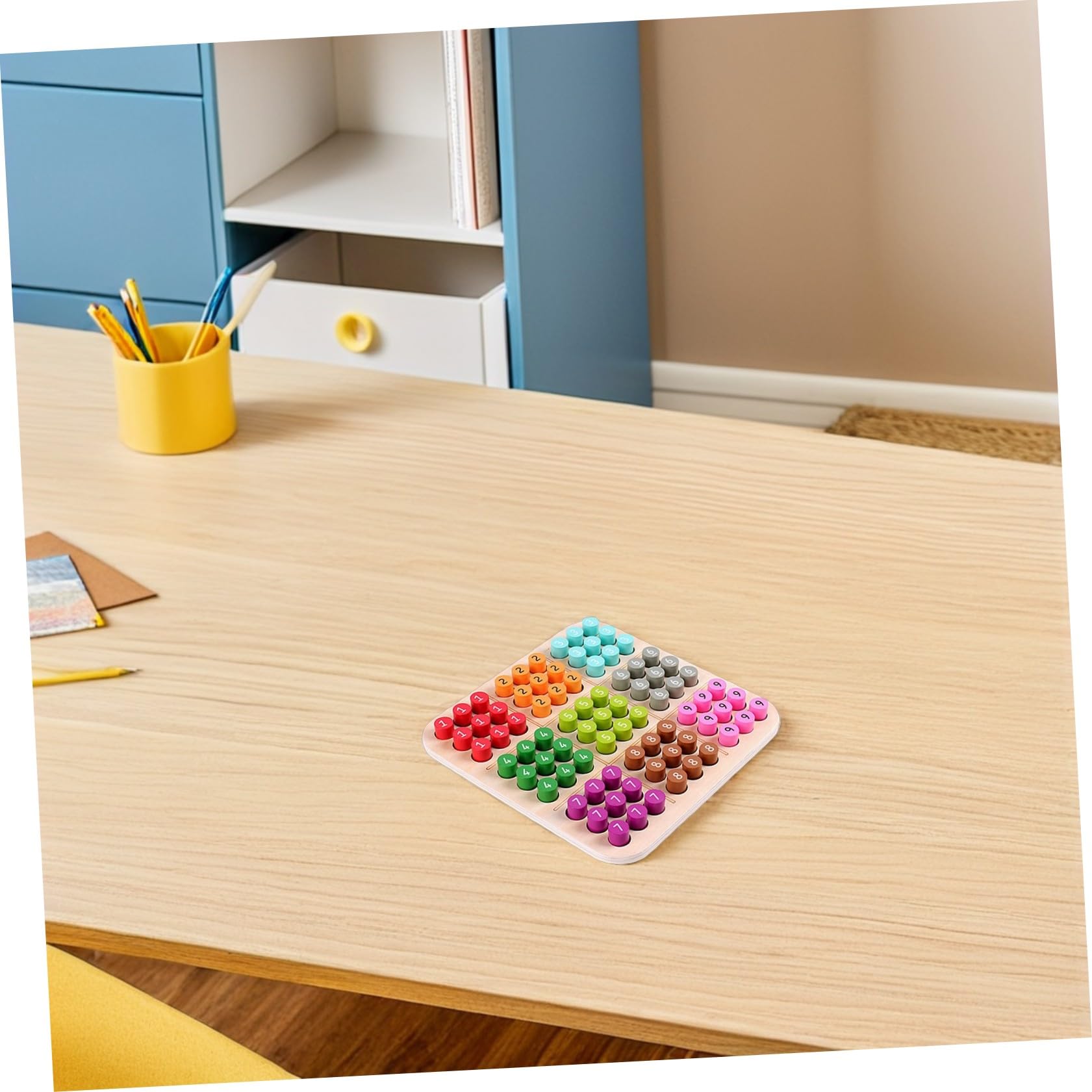 Juego de Mesa de Sudoku de Madera Decoracion Colegio para Niños