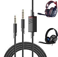 Vista 1 de Cable de repuesto para auriculares Astro A40 con botón de silencio en línea para auriculares Astro A10/A40/A40TR/A50, compatible con controlador