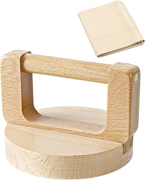 UCEC 1+1 Pcs Block Printing Baren, Wood Baren Printmaking Tool for Printing