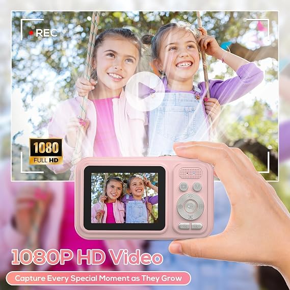 Digital Camera for Kids, 48MP FHD 1080P Point and Shoot Digital Cameras with 16X Zoom Anti-Shake