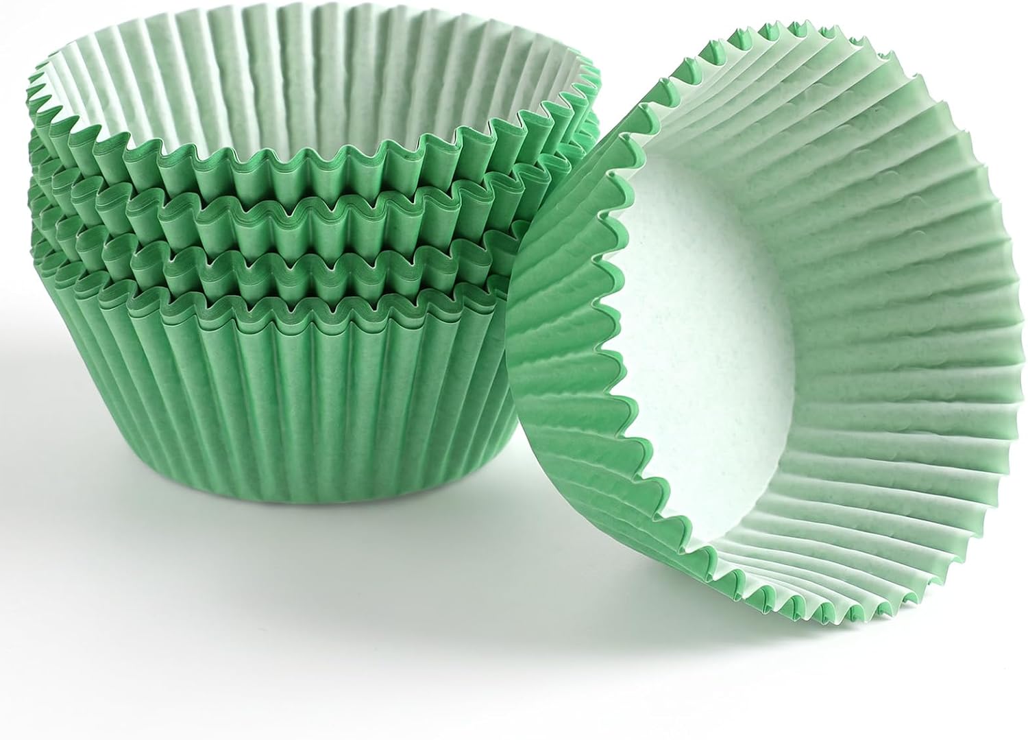 100 Pcs Liners Greaseproof Cupcake Green Cupcake Liners Paper Baking Cups Standard Muffin Cupcakes Wrappers Baking Cups for Wedding Birthday Party Supplies