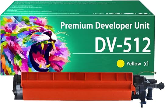 DV-512 Developer Unit Compatible for Konica Minolta DV-512 DV512 Developer Unit Work for Konica Minolta Bizhub C221 C224 C284 C364 C454 C554 ADC285 ADC365 Printers 1 Yellow Pack