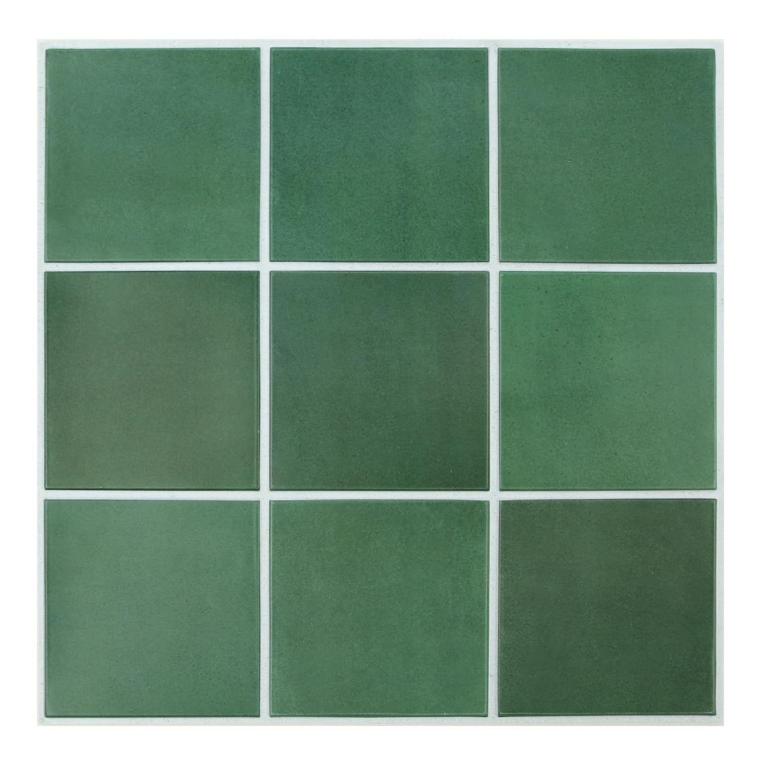 Piastrelle Vinile Verde Salvia Commomy Piastrelle Adesive 3D Per Cucina - Verde Salvia, 10 Pezzi 30.5x30.5 Cm, Spessore 2.5 Mm Adesivo Piastrelle Cucina