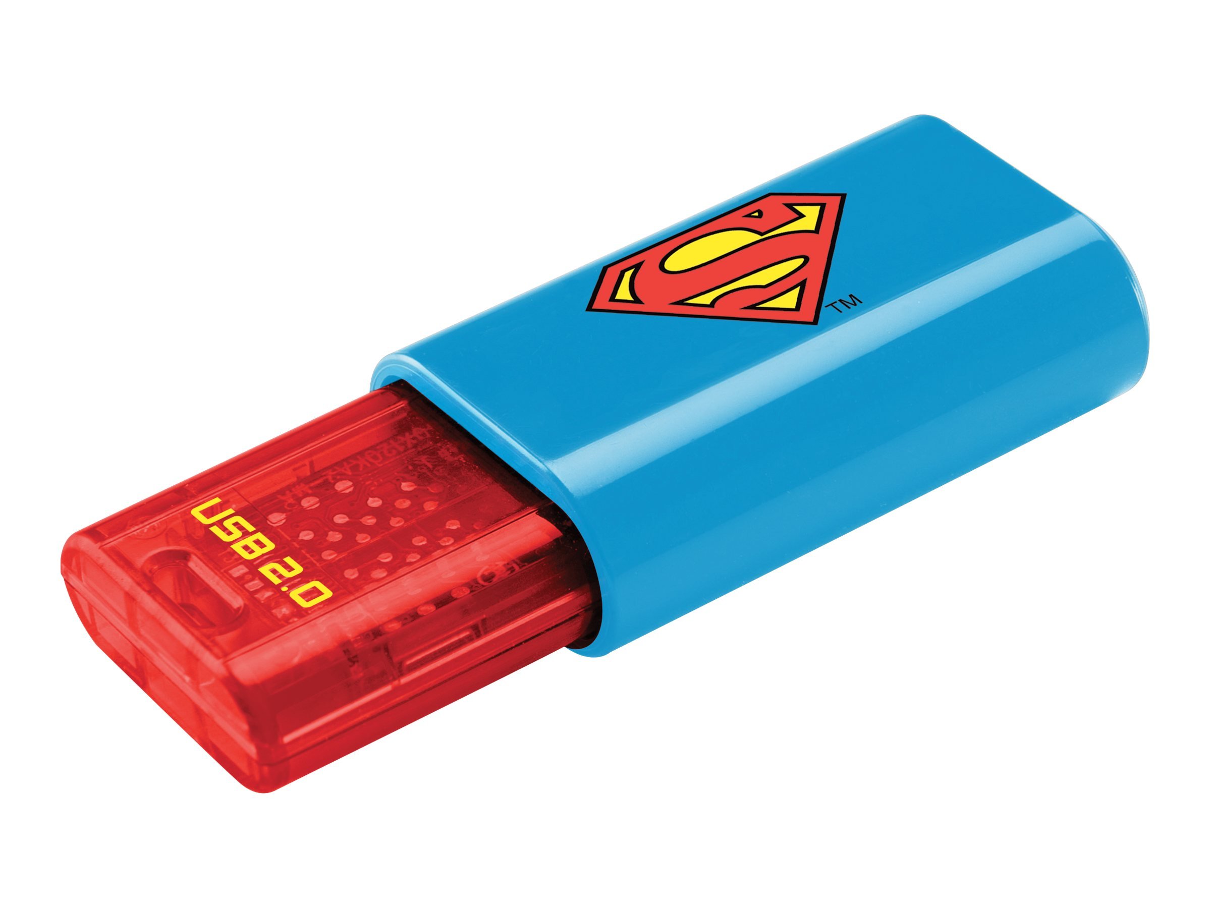 EmtecClick 8 GB USB 2.0 Flash Drive, Superman