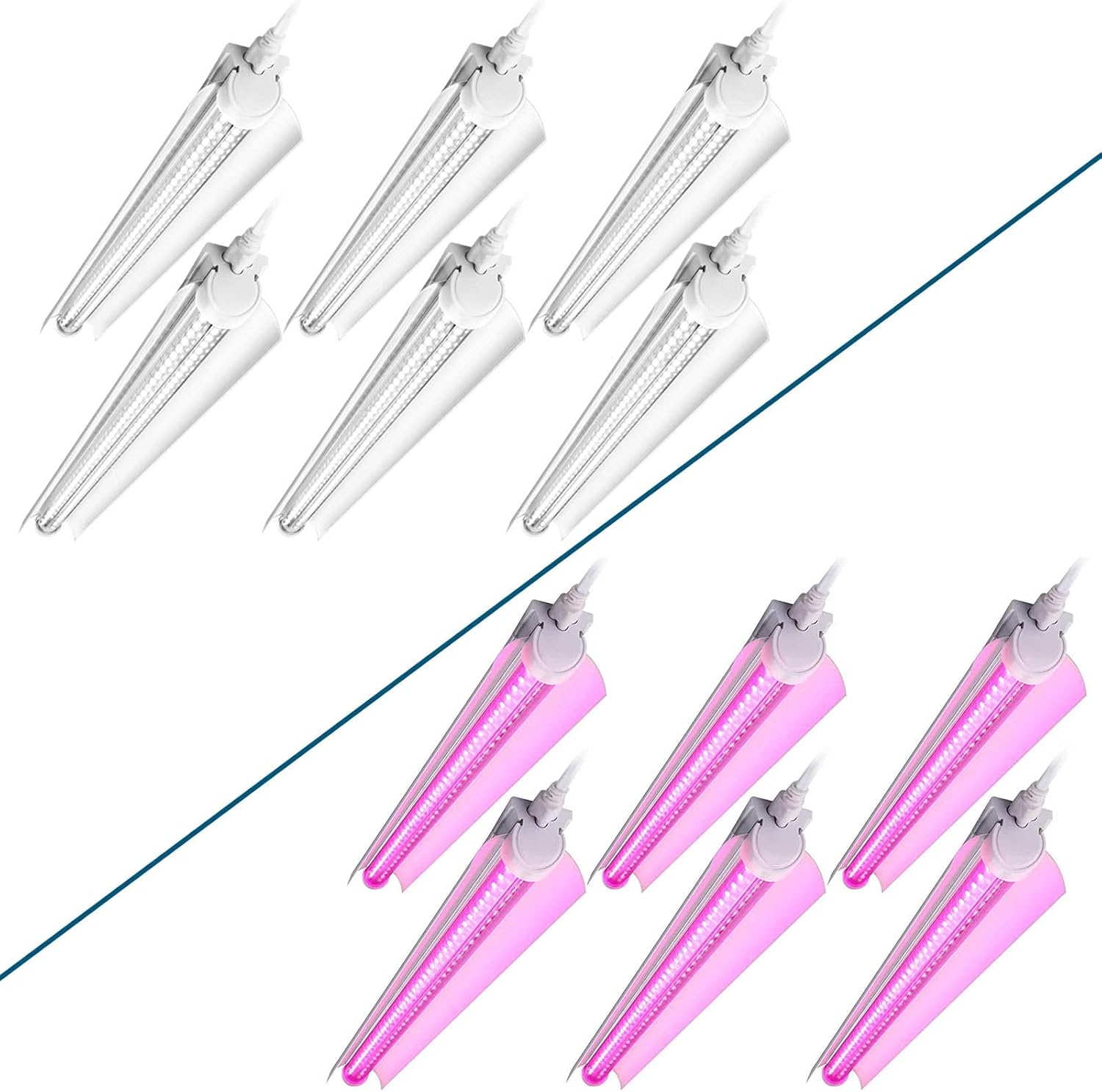 Barrina (Pack of 12) 2FT 24W LED Grow Lights, Sunlight