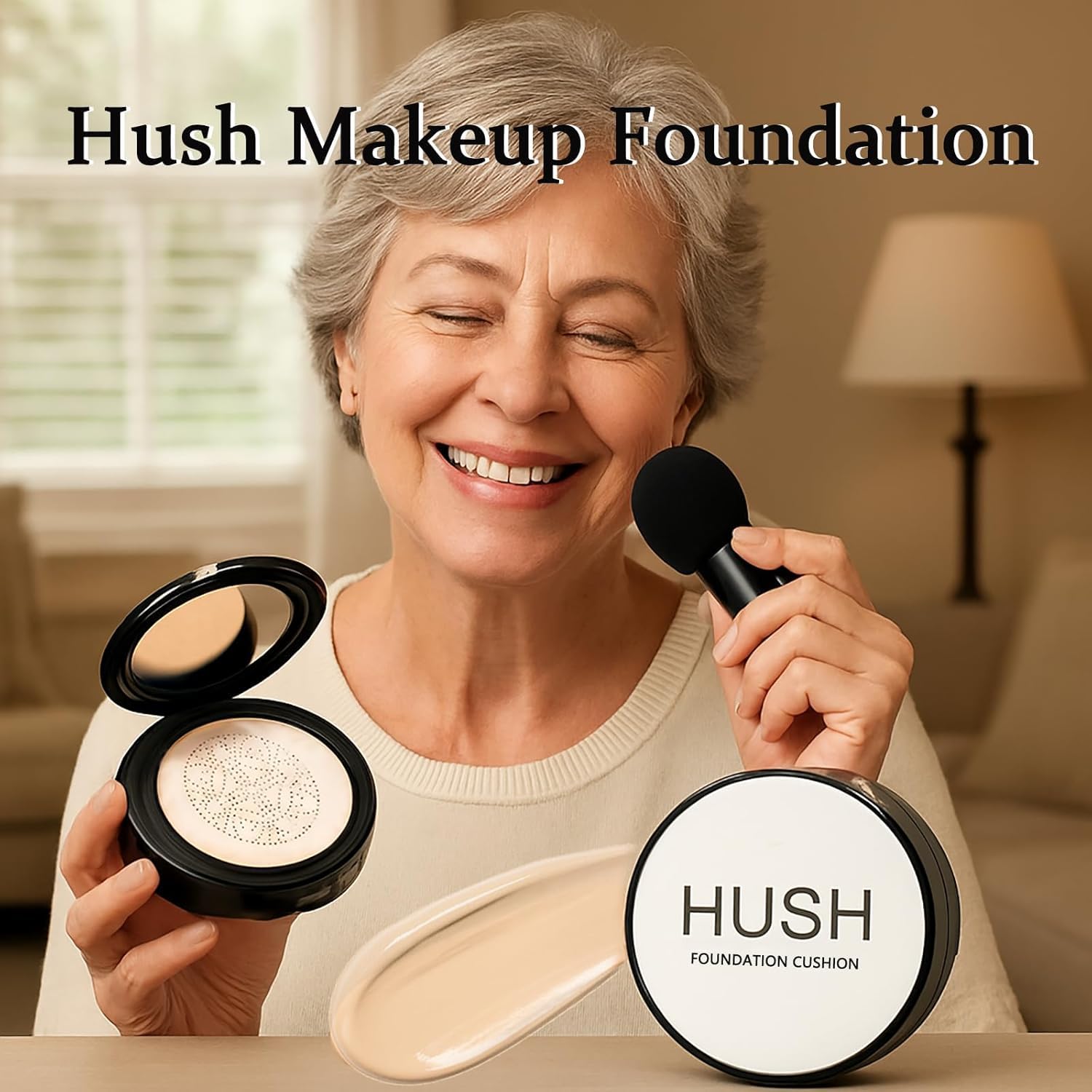 Mushroom Head Cushion CC Cream Foundation, Warm Golden Full Coverage