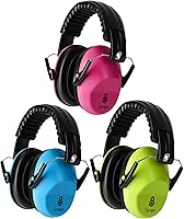 Floriogra 3-Pack Kids Noise Canceling Earmuffs - Hearing Protection for Autism, Toddlers, Children at Concerts, Fireworks, Air Shows (Ages 3-16)