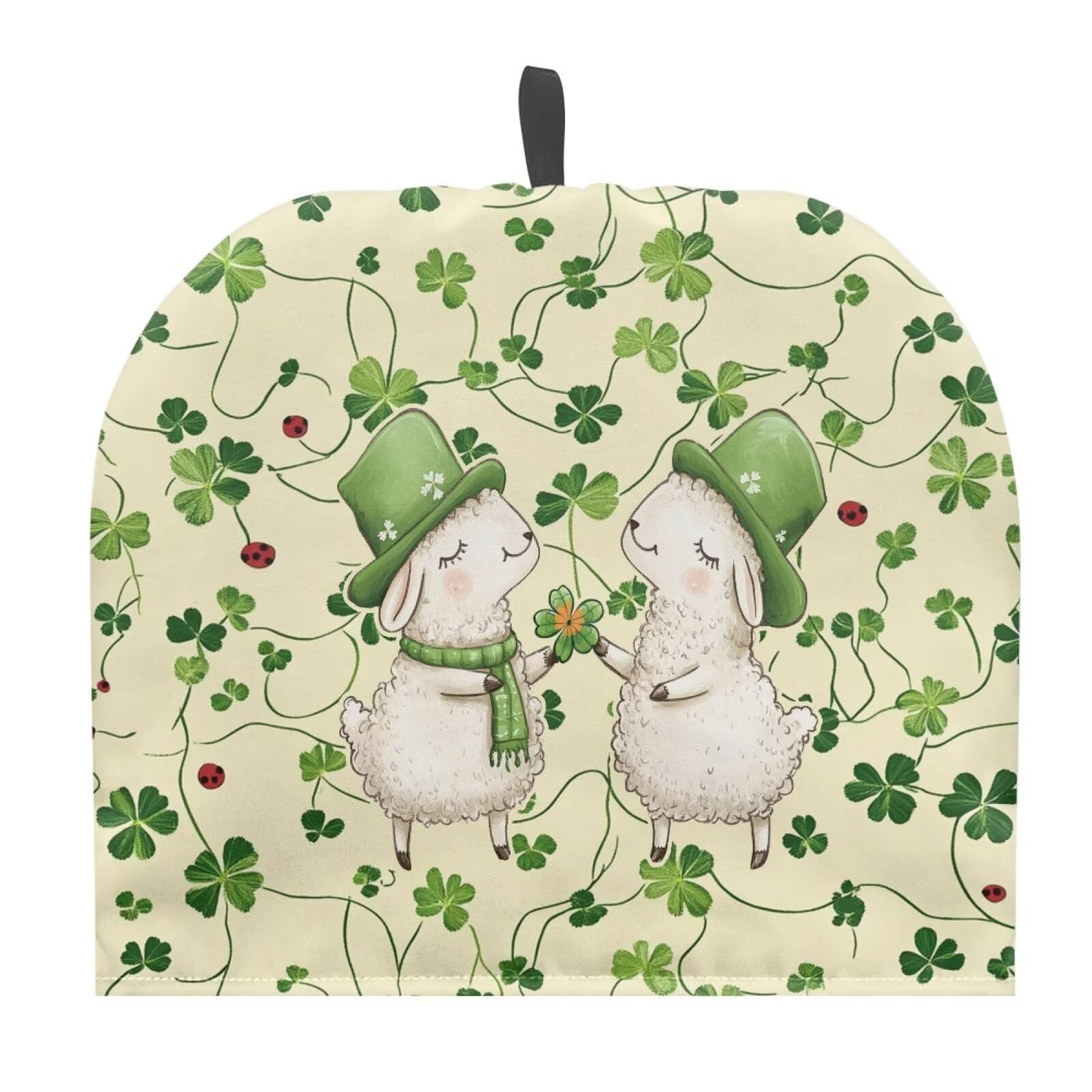 Qehuruxo Shamrock Sheep Tea Cozy for Teapot Insulated Teapot Cozy with Top Handle Warmer Cosie Portable Cafe Cover Print Tea Kettle Cover Decorative Home Kitchen Restaurant