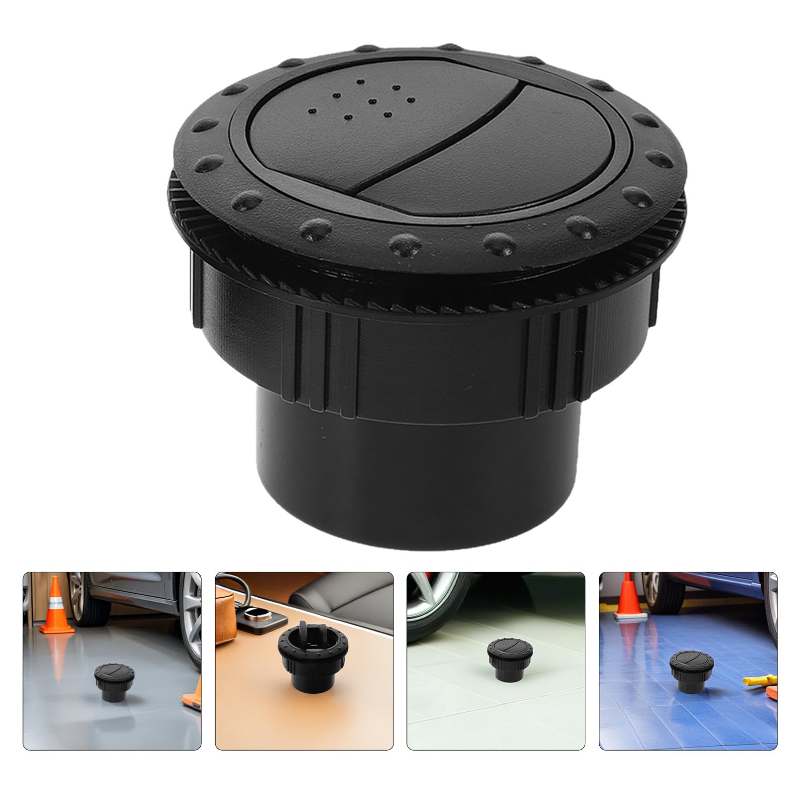 8 Piezas Rejilla de Ventilación Redonda Distribución Uniforme del Aire y Fácil Instalación Color Negro, Material Abs para Aire Acondicionado de Autocaravana y