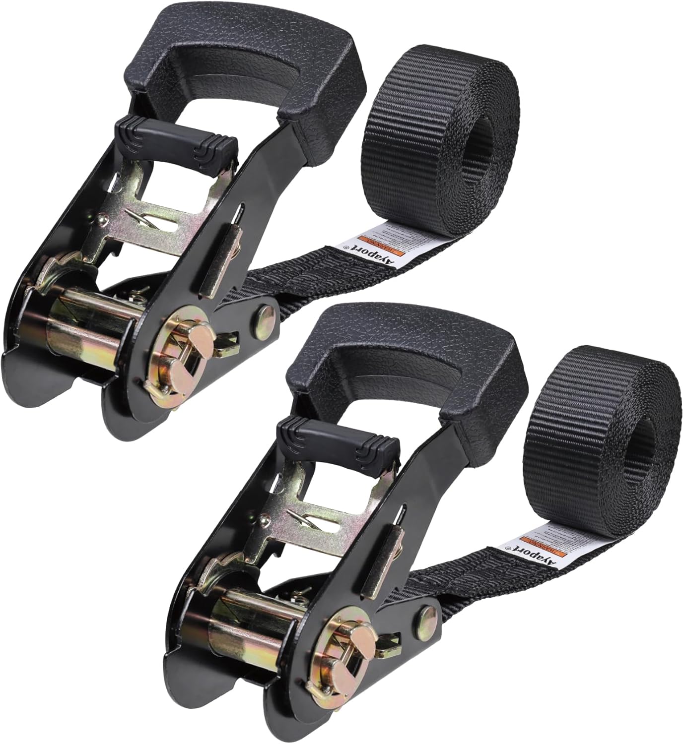 Ayaport Endless Ratchet Straps (No Hooks) 1" x 20' Heavy Duty Small Ratchet Tie Down Straps 1860lbs Break Strength Black Tie Downs for Cargo, Truck Bed, Motorcycle, 4Pcs