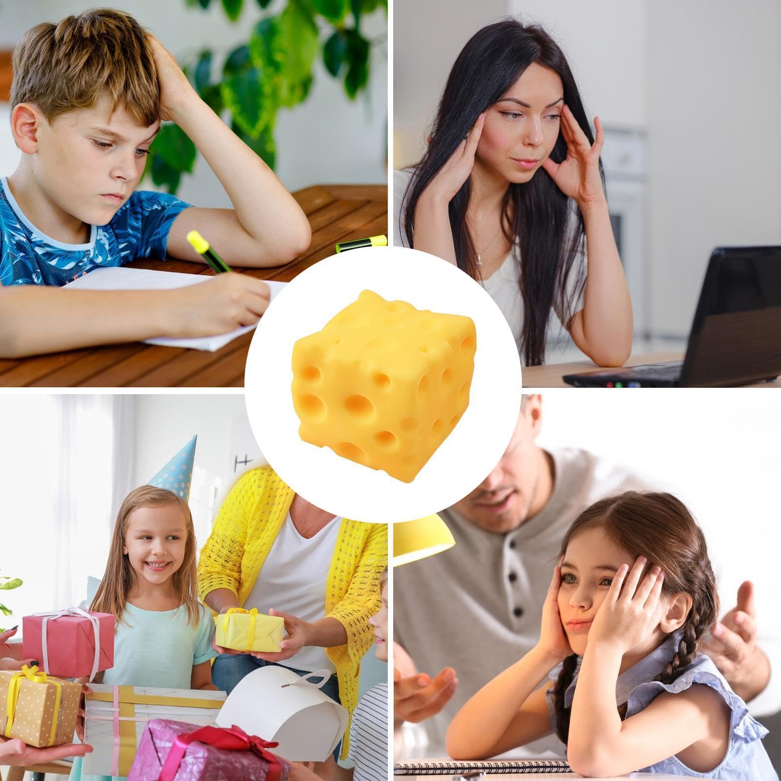 Giocattolo Spremibile A Forma Di Formaggio Giallo, Palla Antistress Quadrata Spremere Al Formaggio, Gioco Morbido Da Pizzicare Per Giovani, Impiegati, Studenti