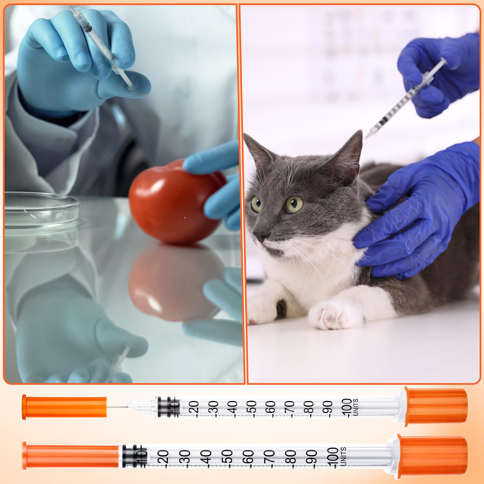 100 Stück 1 ml/cc Kunststoff Mehrzweck Messwerkzeuge(31g 6mm), Einzeln Verpackt für die Flüssigkeitstrennung, Laborzubehör (100)