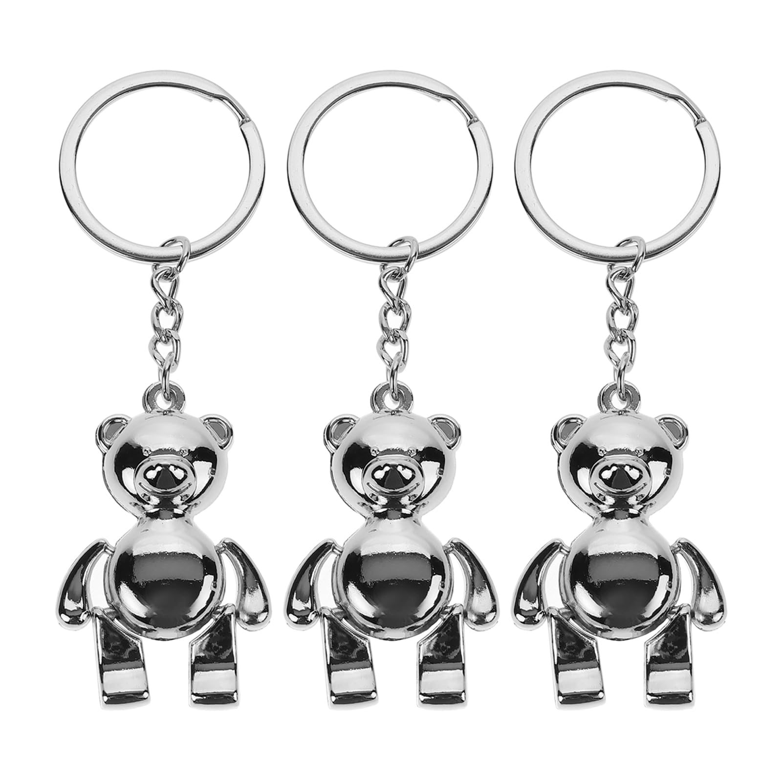 3Pcs Bear KeyChain Women Men Funny Animal KeyRing Cute Metal Bear Keychain Limbs Removable Bear Keyring Creative handmade bear key chain metal car key chain