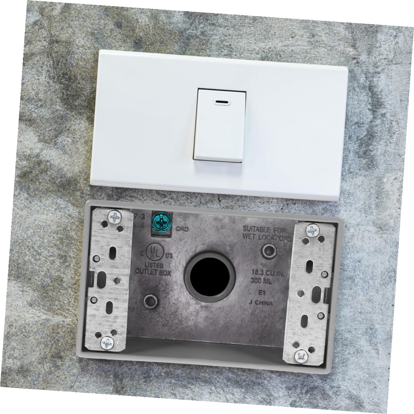 jojofuny 4pezzi Scatola Elettrica Per Esterni Outlet Box Senza Coperchio Installazione Facile Resistente Alle Intemperie Per Ambienti Commerciali e Residenziali
