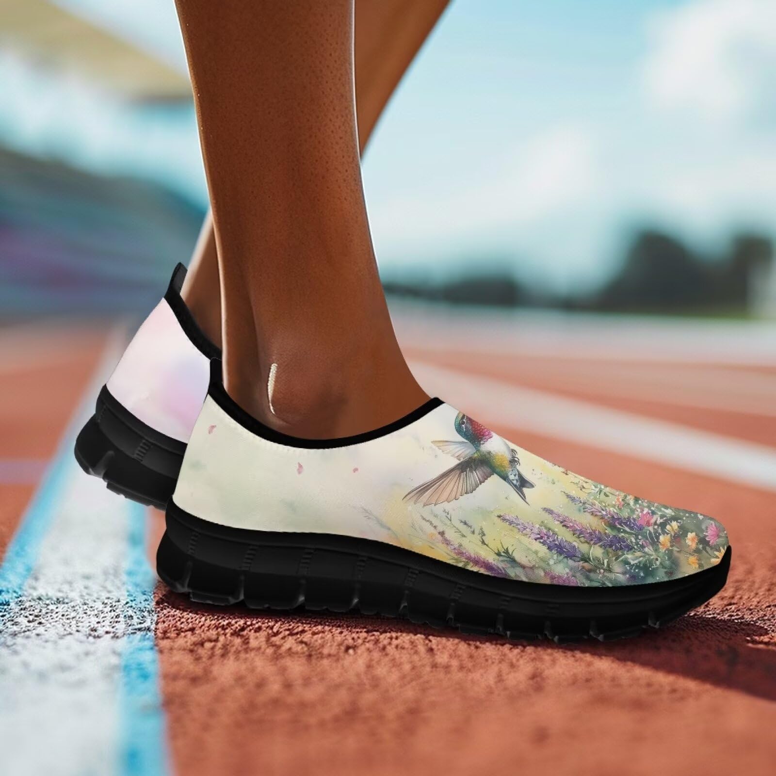 Damskie buty do chodzenia wsuwane wygodne buty robocze z czarną podeszwą