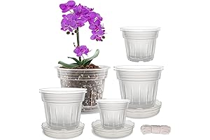 Orchid Pots for Repotting, Clear Orchids Planters with Drainage