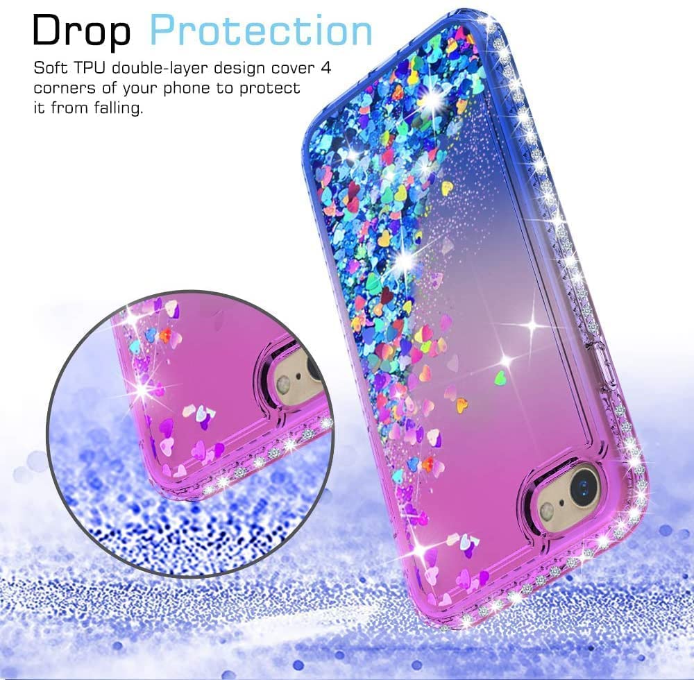 Cover Per IPhone SE 2020 Con Brillantini Stellati + 2 Vetri Temperati: Custodia In TPU Morbido Antiurto, Bordi Rialzati - 3