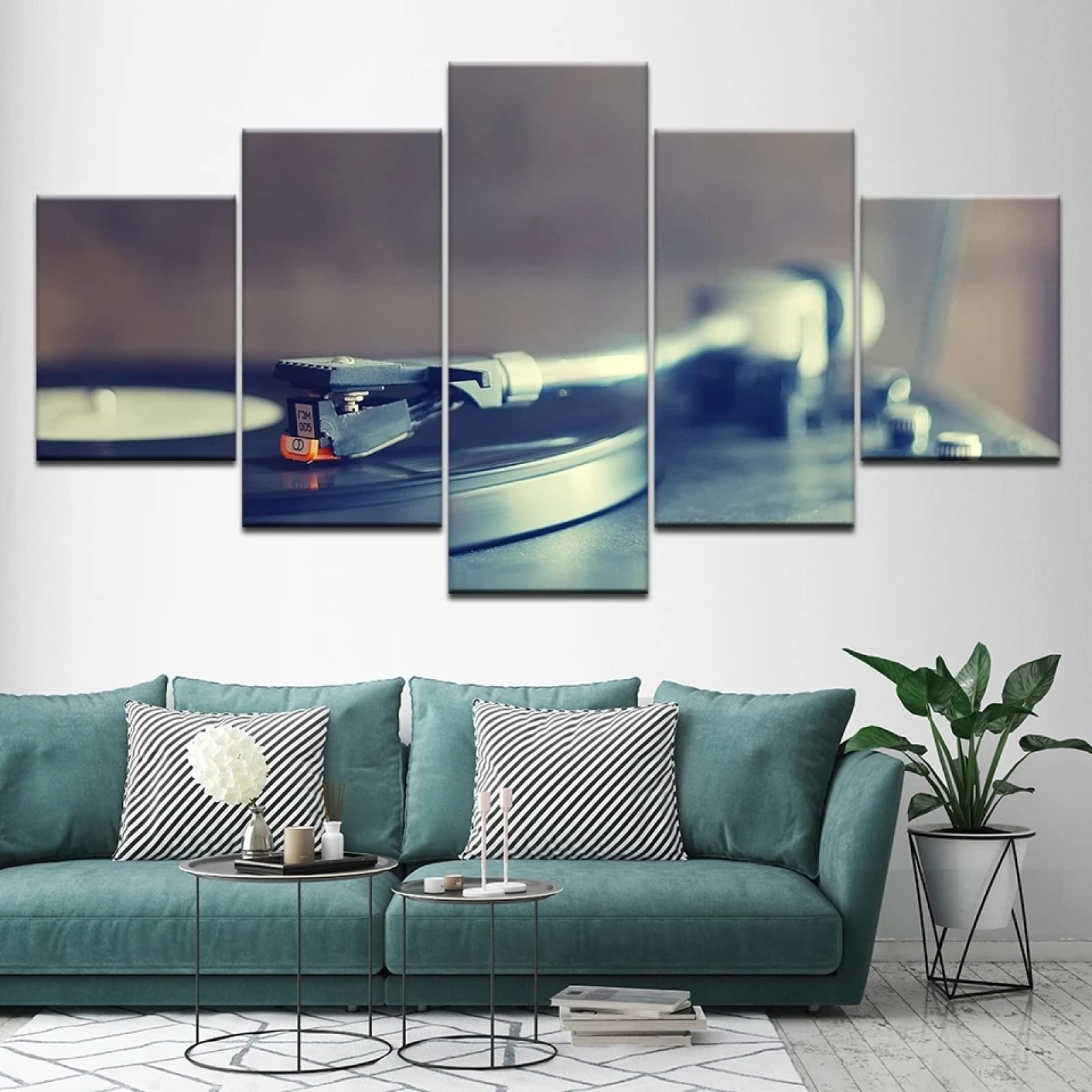 5 pezzi tela artistica da parete Lo-Fi / Jazz / Hip-Hop musica suonando uno strumento HD pittura per soggiorno casa ufficio moderna decorazione da parete incorniciata tela stampa artistica poster per