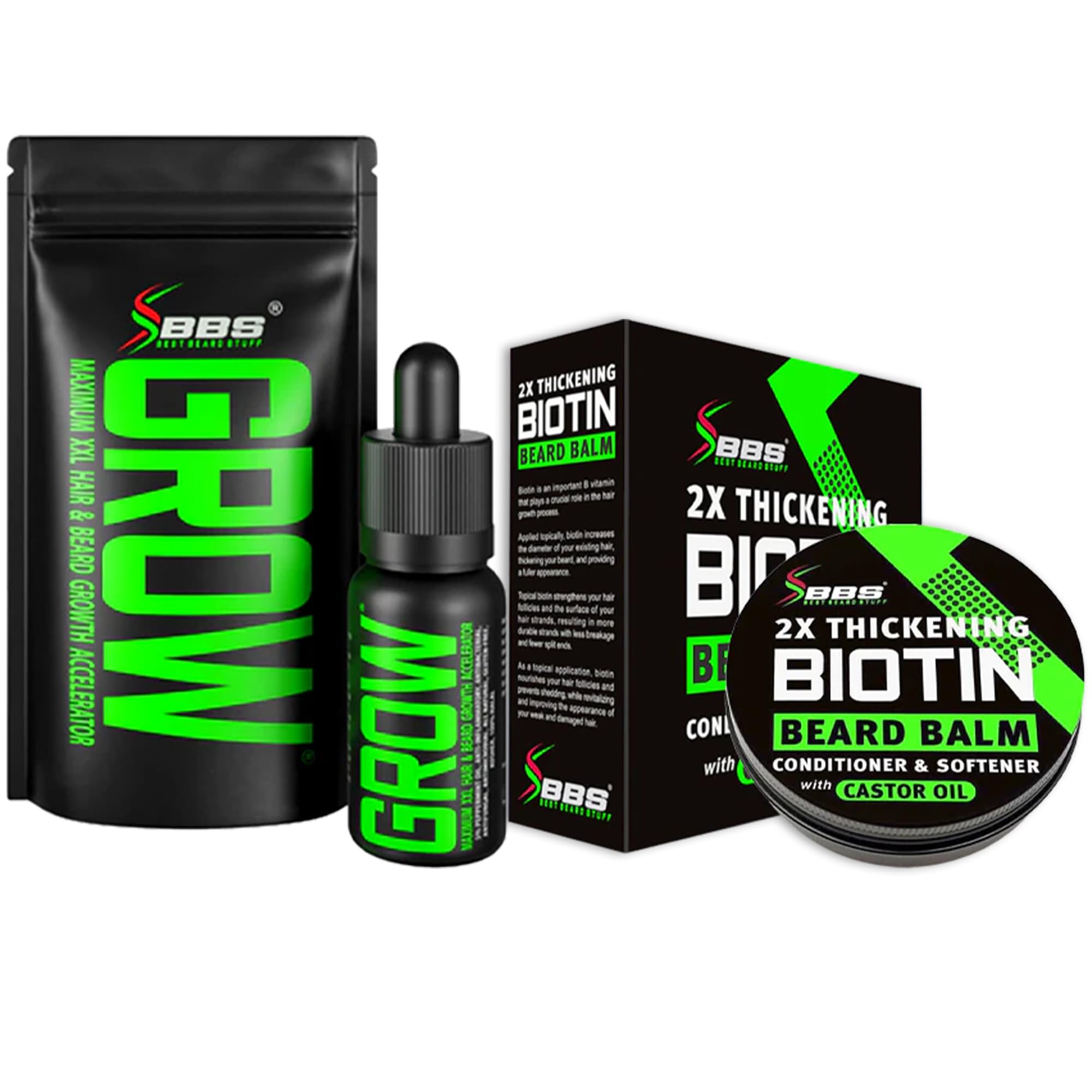 Amazon.com : GROW Beard Growth Serum + 2X Biotin Beard Balm