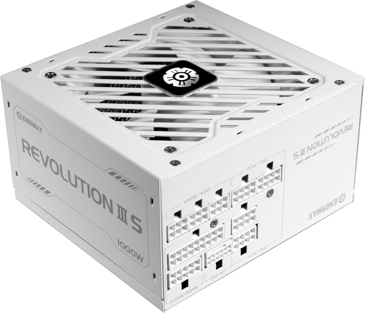 Enermax Revolution III S 1000W | Fully-Modular ATX 3.1 Power Supply | 80 Plus Platinum | 120mm FDB Fan w/ECO Mode | 105°C Japanese Capacitors | White