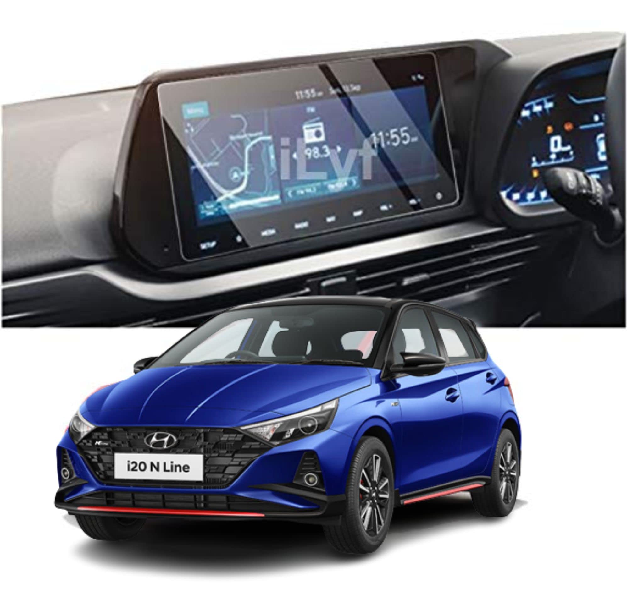 RGY [2 Pack] Screen Protector For Hyundai i20 N Line Car Accessories Navigation Touch Screen Guard - i20 N Line 8inch Clear (B0BR86JTX5) Amazon Price History, Amazon Price Tracker