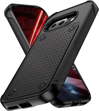 Designed for Google Pixel 9A Case 2 in 1 Gift Militay Grade Drop Protective Rugged Heavy Duty Cover Shockproof Case for Pixel 9A Phone Case for Women Men Boy Girl Black