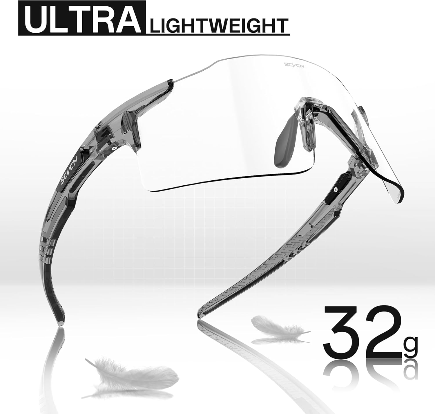 SCVCN Photochromic Cycling Glasses Sports Sunglasses Men Women Clear Bicycle MTB UV400 Protection TR90 Frame Bike - Image 7