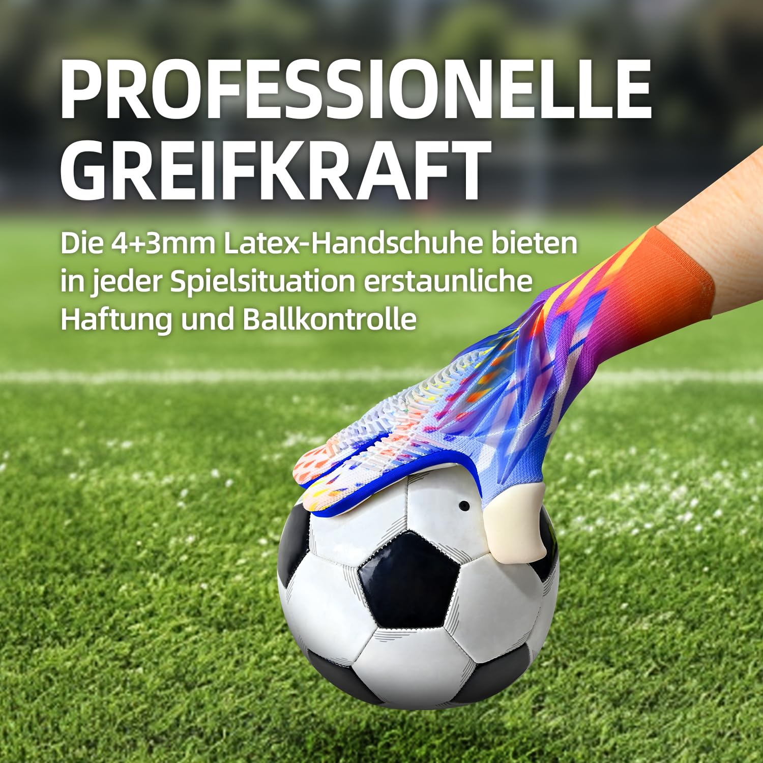 QUICARD Keepershandschoenen, goede grip, voetbalhandschoenen voor