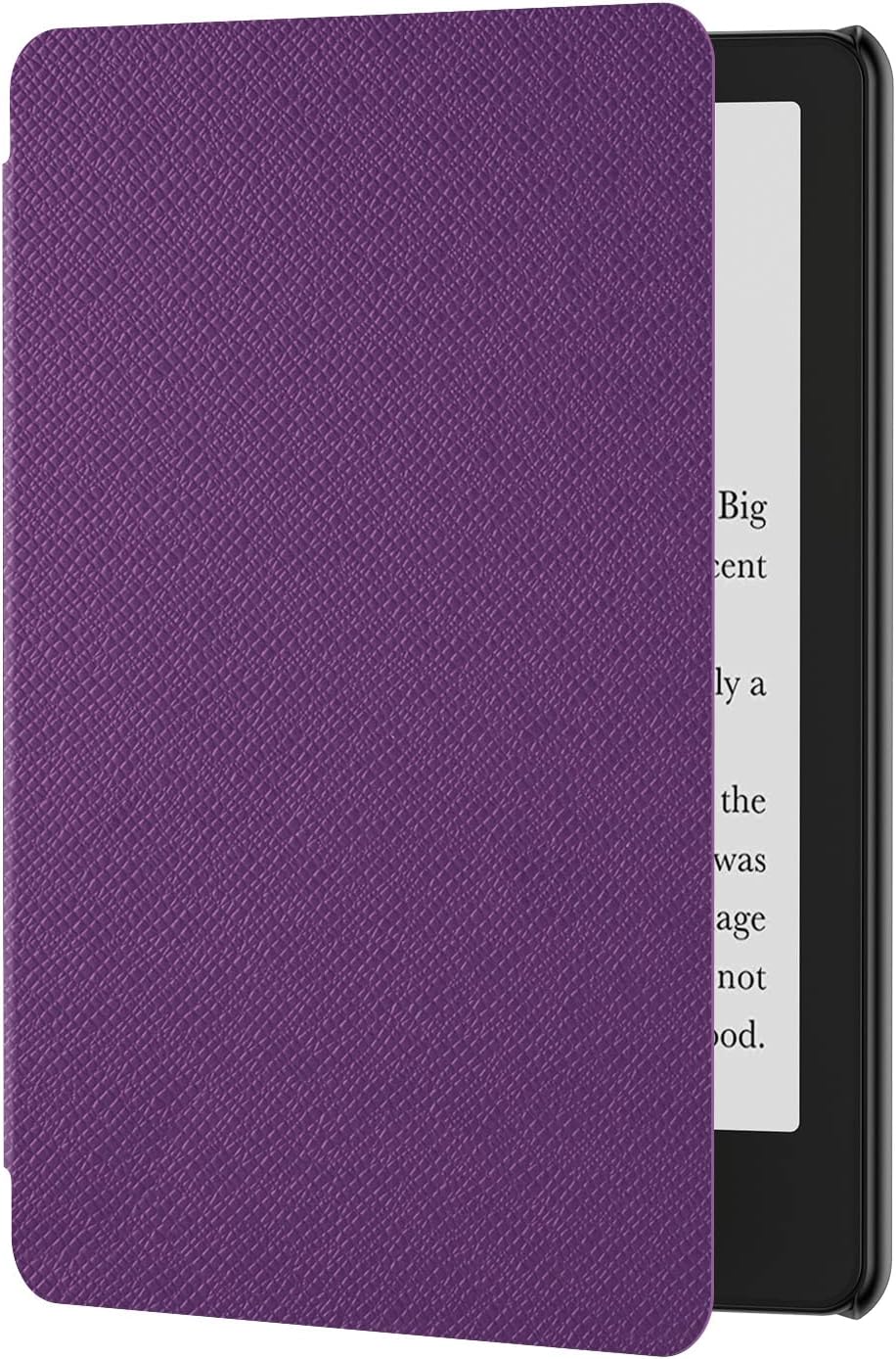 Ayotu All-New 6.8" Kindle Paperwhite Case - Smart Water Safe PU Leather Cover with Auto Sleep/Wake, Only Fit Amazon Kindle Paperwhite and Signature Edition (11th Generation - 2021 Release), Purple