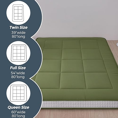 Miniatura 2 de MAXYOYO Colchón tipo futón de suelo extra grueso de 6 pulgadas, colchón plegable japonés para adultos, almohadilla de tatami enrollable para