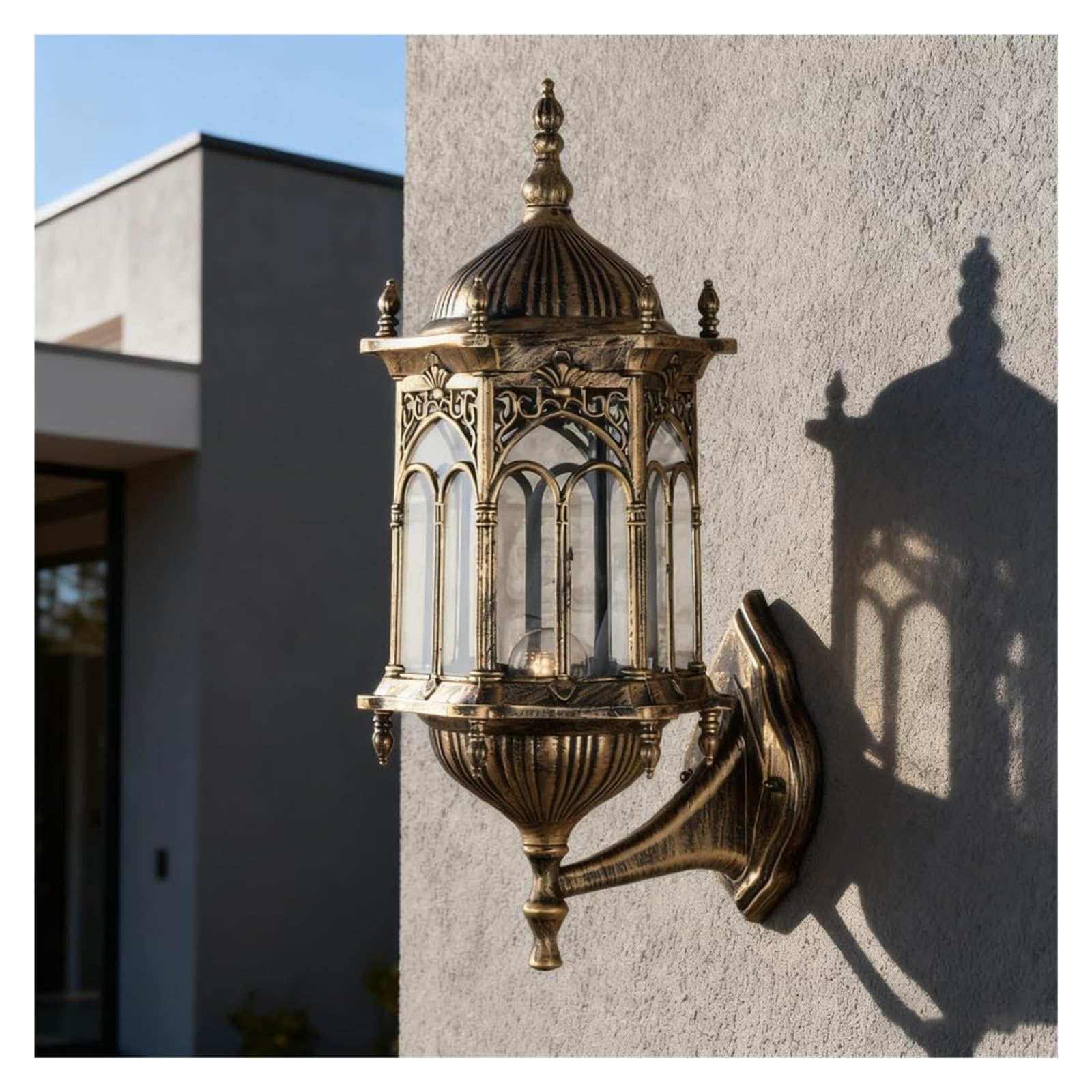 ZFPKXHVMG Outdoor Wall Lamp, Outdoor Wall Lamp Aluminum Glass Waterproof Decorative E27 Lighting Fixture for Courtyard Porch(Bd-35)