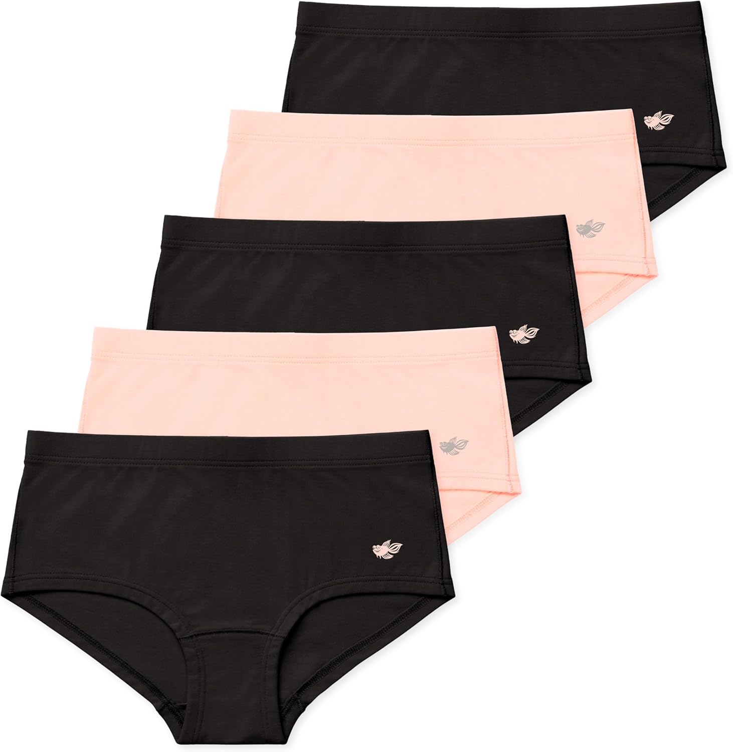 Lucky & Me | Annika Girls Boyshort Panties | Soft Cotton Blend Underwear | 5-Pack