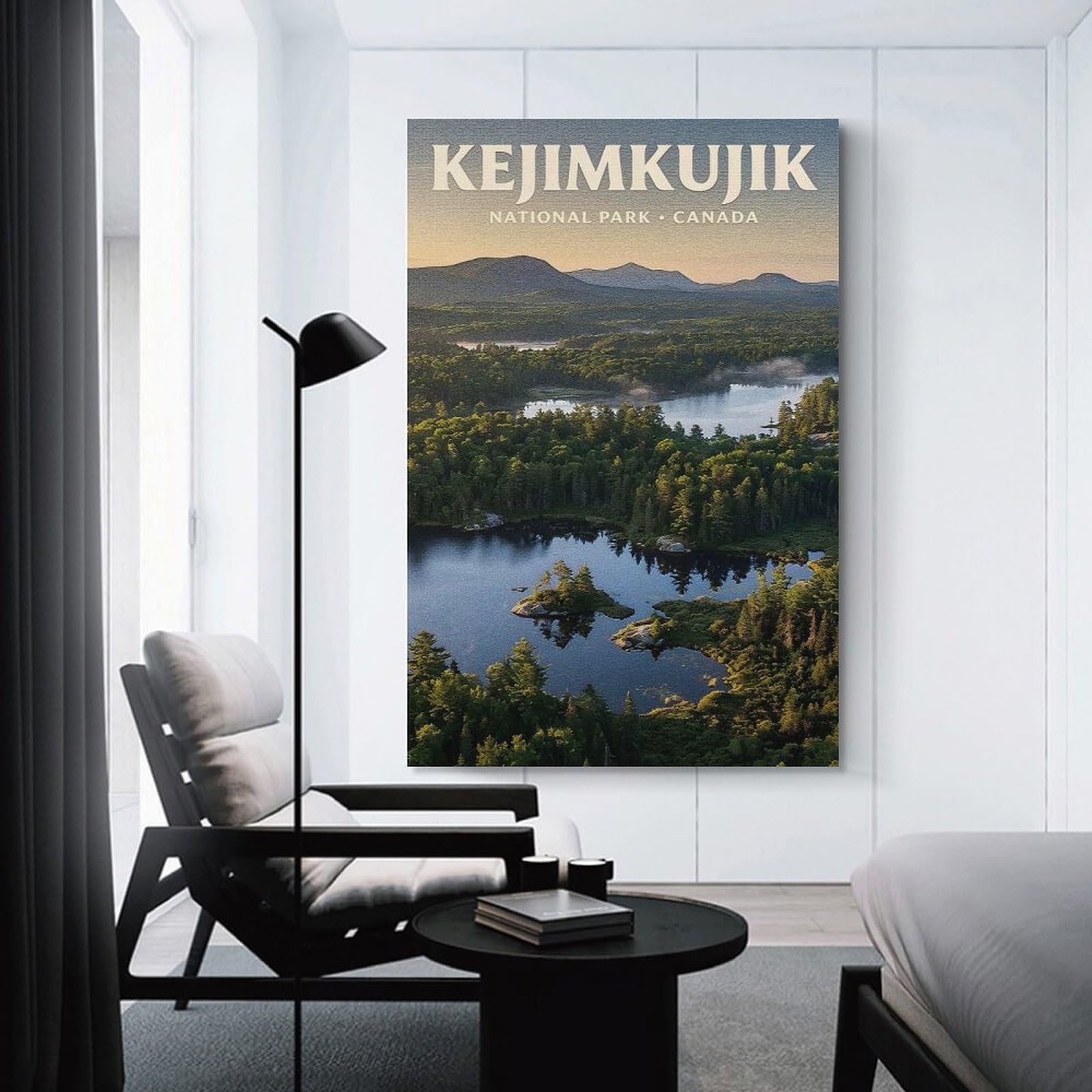Junmoney Kejimkujik National Park Canada Landscape Hanging Wall Art, 24x36inch(60x90cm), for Home Walls, Creative Rooms Or Shared Spaces, A Flexible Wall Accent for Shared Spaces