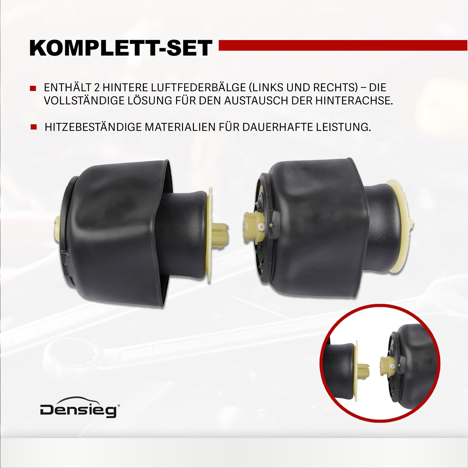MaXpeedingrods Sospensione Pneumatica Posteriore Per BMW Serie 5 F07 F10 F11 (2009-2017) – 2 Soffietti, Ricambio OEM 37106781827/84380