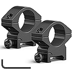 CVLIFE 1 Inch Scope Rings Low Profile Mounts - Compatible with Picatinny Rails - 20mm Rifle Scope Mount - 2 Pieces