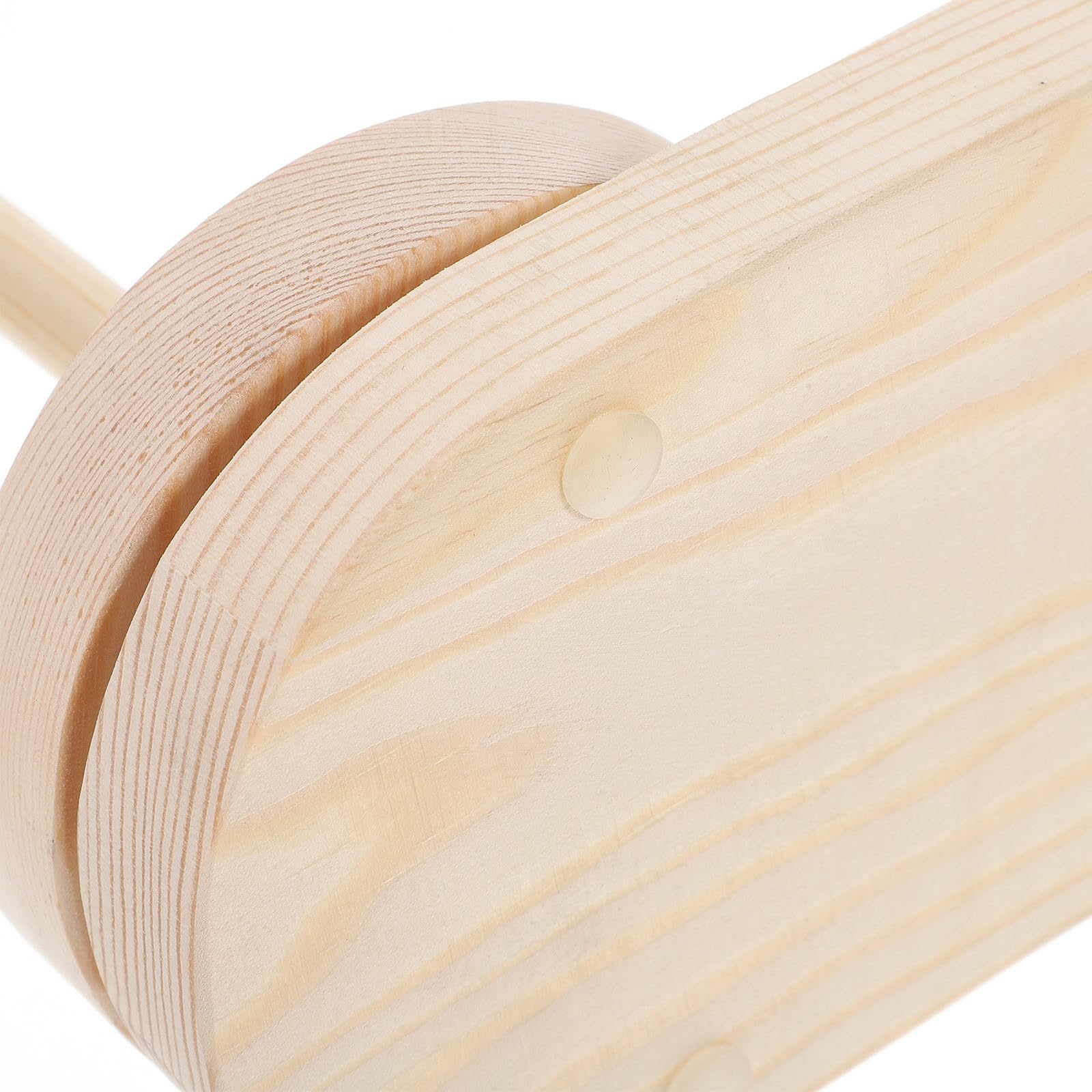 SHINEOFI Porta Filati in Legno Beige Rotante per Ricamo e Cucito Domestico