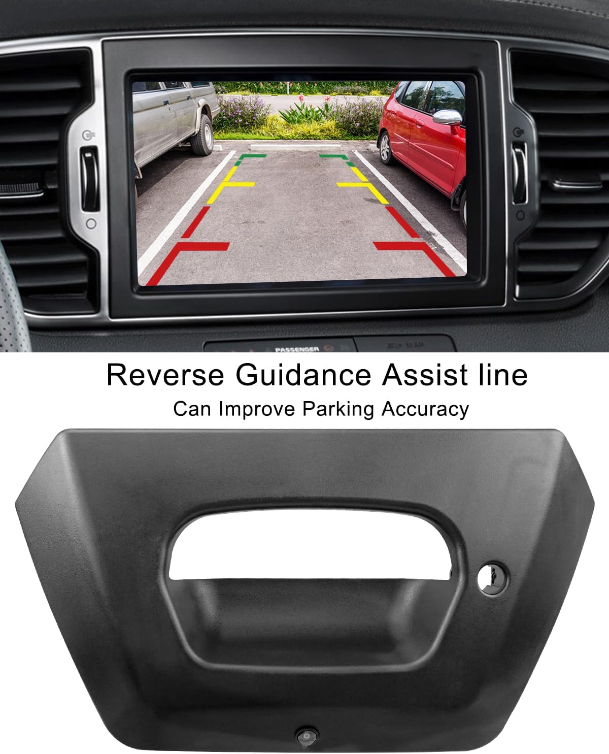 Tailgate Handle Bezel Trim Backup Camera Fit for Chevrolet Avalanche 1500 2500 2002 2003 2004 2005 2006 Pickup Truck Replace 93440179 15094722 GM1916104 GM1916105