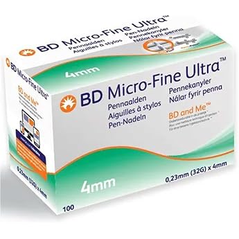 BD Sterile Disposable Needles 31G 0.25 mm x 4 mm Pack of 100 with Protective Film