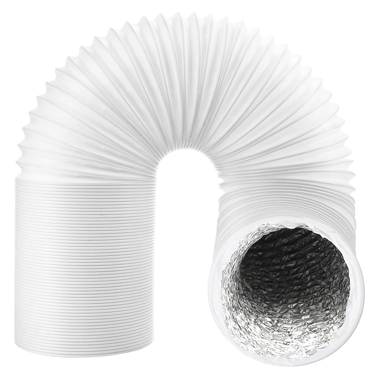 SPARES2GO Air Con Vent Hose PVC Aluminium Foil Insulated for Zanussi Air Conditioner Duct AC Outlet Pipe (5.9" x 3m)