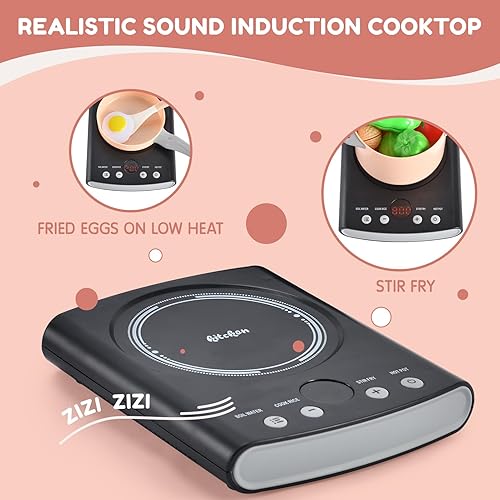 Miniatura 3 de Juego de 42 piezas de accesorios de cocina para niños, juego de cocina para niños pequeños de 4 a 8 años, juego de alimentos para niños con ollas,