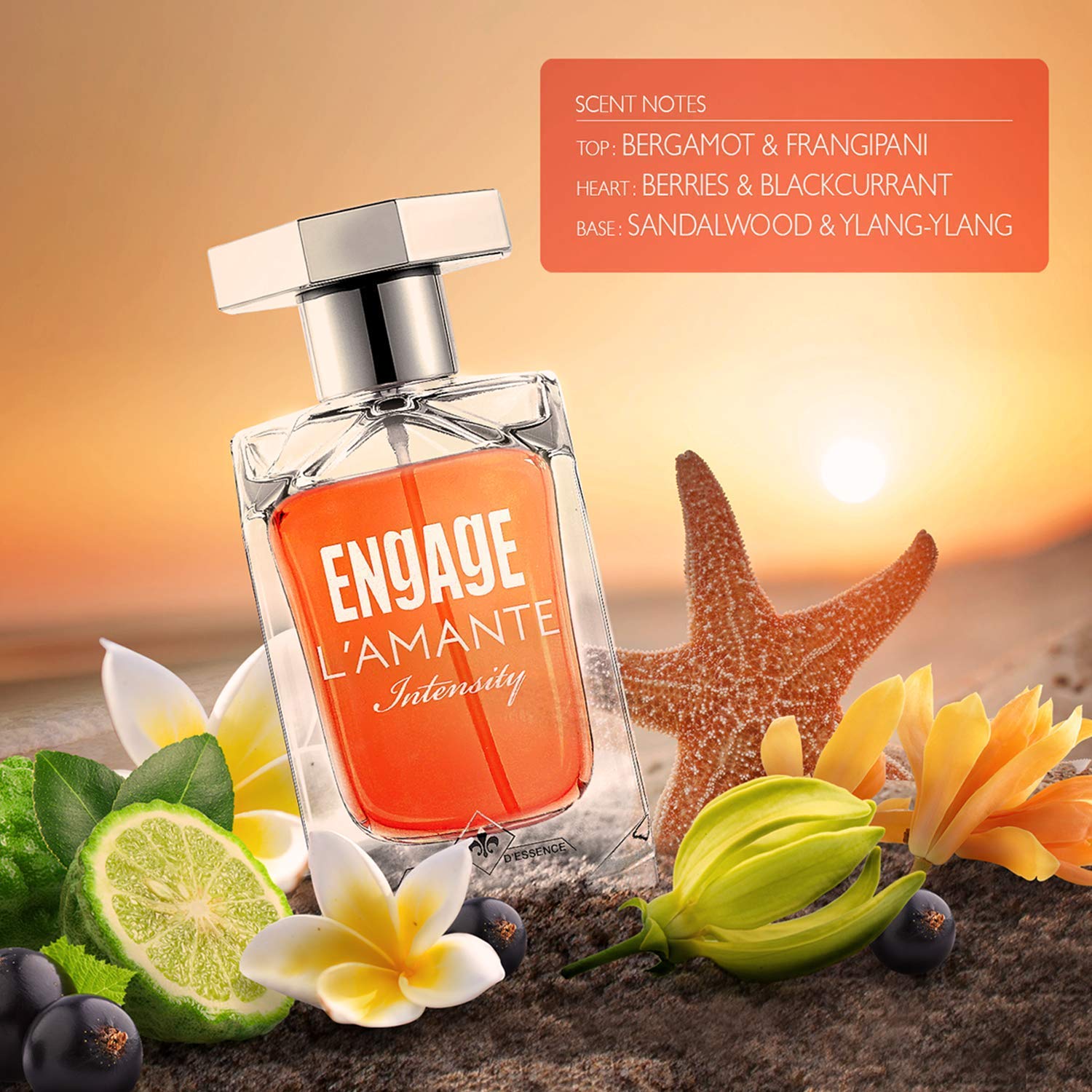 Engage L'amante Intensity Eau De Parfum for Women 100ml| Floral Woody| Long Lasting| Luxury EDP for Evening|Crafted by Expert |Perfume for Woman |Skin Friendly |No Paraben|No Silicones|Dermat-Tested 2